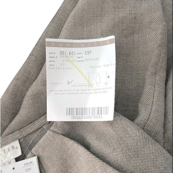 Doncaster Linen-Blend Midi Skirt Women’s 12 Neutral Beige Classic Career NWT - Picture 5 of 6